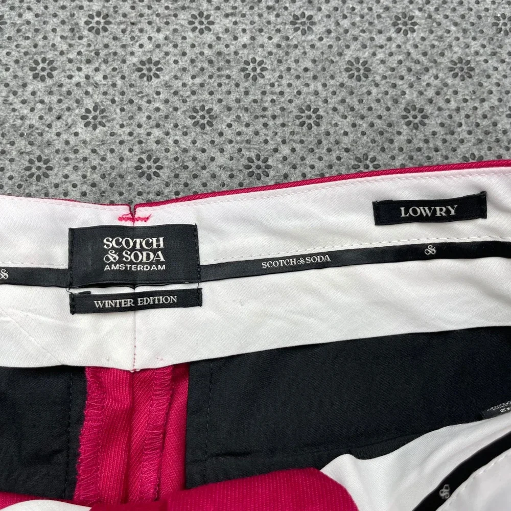 NEW Scotch & Soda Lowry Winter Edition Pink Trousers Pants Sz 26/32 - W29xL30